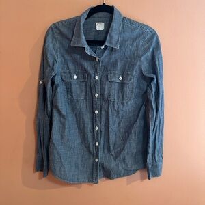 J Crew Button-Up Denim Shirt